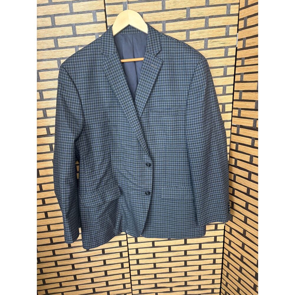 Michael Kors Navy Plaid Blazer‎ Size 46
